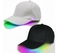 Светящаяся кепка в темноте цвет: Белый/черный (RGB)