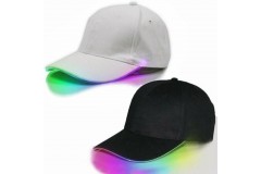 Светящаяся кепка в темноте цвет: Белый/черный (RGB)
