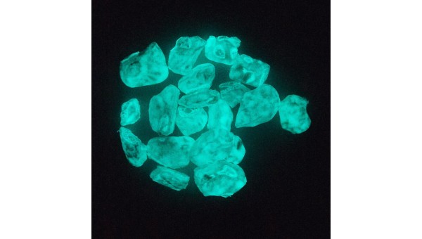 Светящиеся в темноте окрашенные камни, цвет: Белый/Сине-зеленый, 1 кг