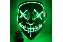 Светящаяся неоновая маска "Судная ночь" цвет: Зеленый