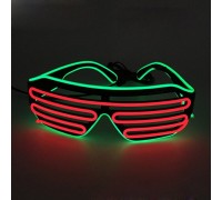 Светящиеся неоновые очки, цвет: Зелено-красный