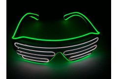 Светящиеся неоновые очки, цвет: Зелено-белый 