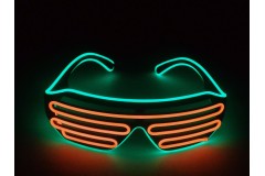 Светящиеся неоновые очки, цвет: Зелено-оранжевый