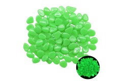 Пластиковые камни, светящиеся в темноте 50 штук, цвет: Зелёный 