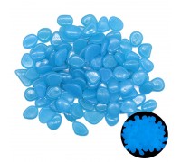 Пластиковые камни, светящиеся в темноте 50 штук, цвет: Синий