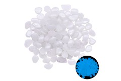 Пластиковые камни, светящиеся в темноте 50 штук, цвет: Белый/Синий