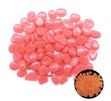 Пластиковые камни, светящиеся в темноте 50 штук, цвет: Розовый