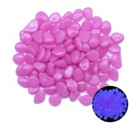 Пластиковые камни, светящиеся в темноте 50 штук, цвет: Фиолетовый