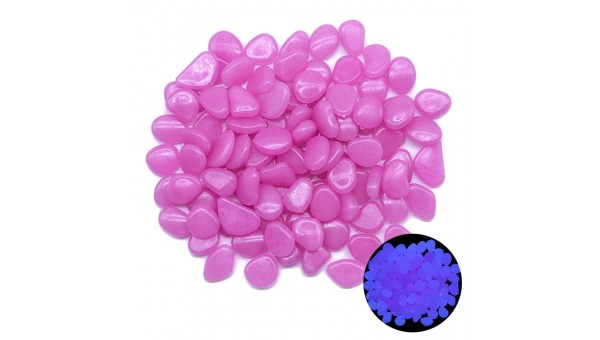 Пластиковые камни, светящиеся в темноте 50 штук, цвет: Фиолетовый