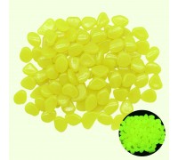 Пластиковые камни, светящиеся в темноте 50 штук, цвет: Лимонный