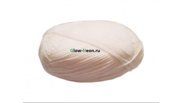Пряжа флуоресцентная, длиной 200 м., цвет: Белый