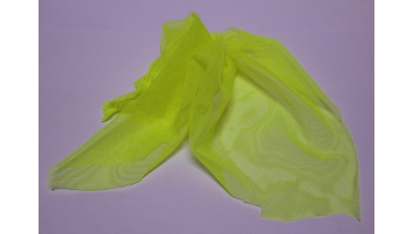 Флуоресцентная ткань Сетка-стрейч, цвет: Лимонный, 1 метр