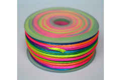 Шнур капроновый флуоресцентный, диаметр 3-4 мм, катушка 50 м, цвет: Радуга