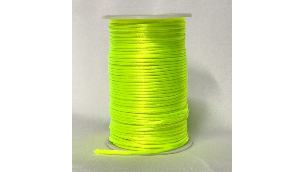 Шнур капроновый флуоресцентный, диаметр 3-4 мм, катушка 100 м, цвет: Лимонный
