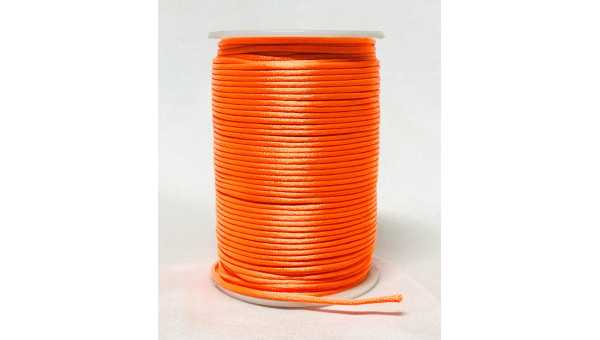 Шнур капроновый флуоресцентный, диаметр 3-4 мм, катушка 100 м, цвет: Оранжевый