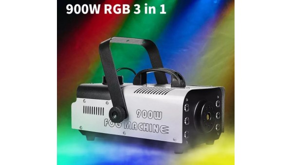 Дым-машина 900w с подсветкой RGB с д/у GN LED900